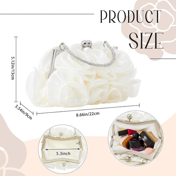 Versatile Floral Clutch Purse with Detachable Strap for Effortless Style - Picture 2 of 6